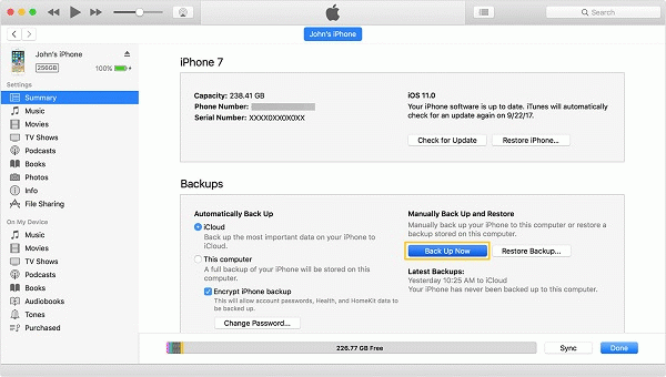 recover whole itunes backup to iphone