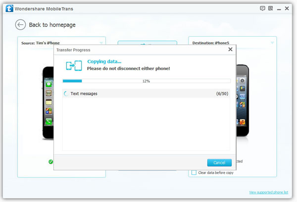 transfer iPhone contacts to iPhone