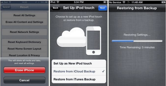 restore whole icloud backup to iphone