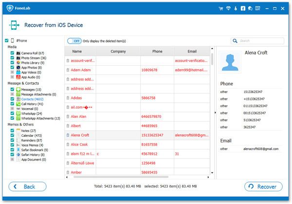 export deleted iphone contacts to cvs or vcard file