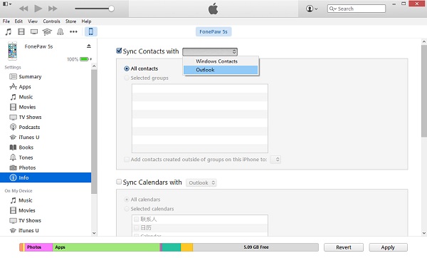 sync iphone contacts to outlook