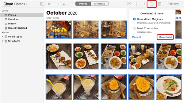 download iCloud photo to iphone