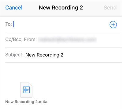send voice memos via Email